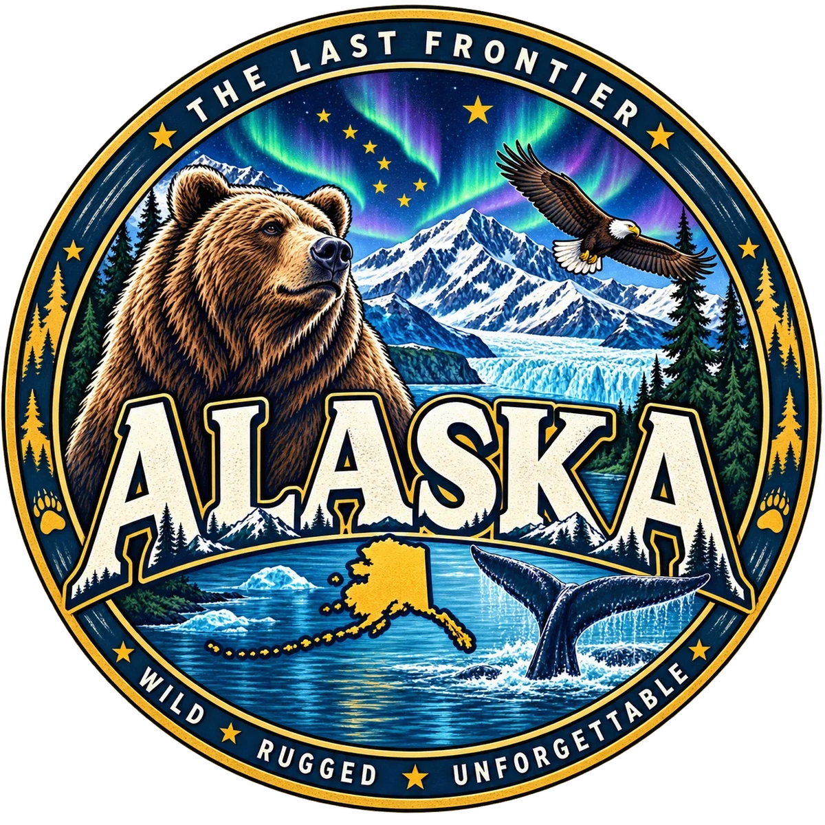 State Inspired T-Shirts - Alaska