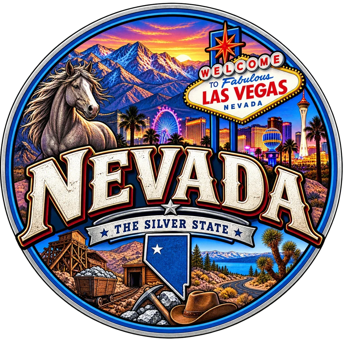 State Inspired T-Shirts - Nevada