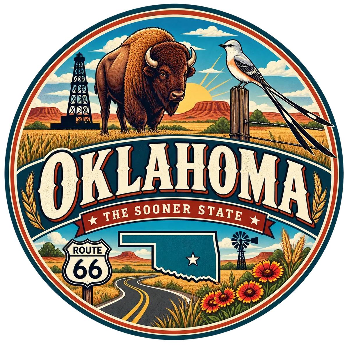 State Inspired T-Shirts - Oklahoma