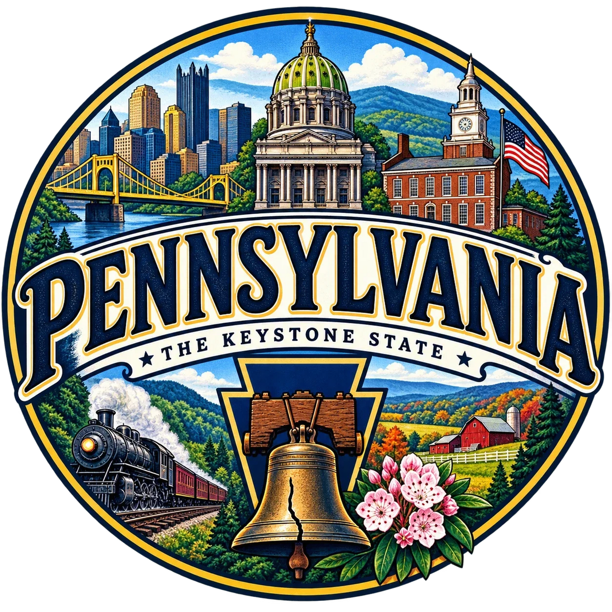 State Inspired T-Shirts - Pennsylvania