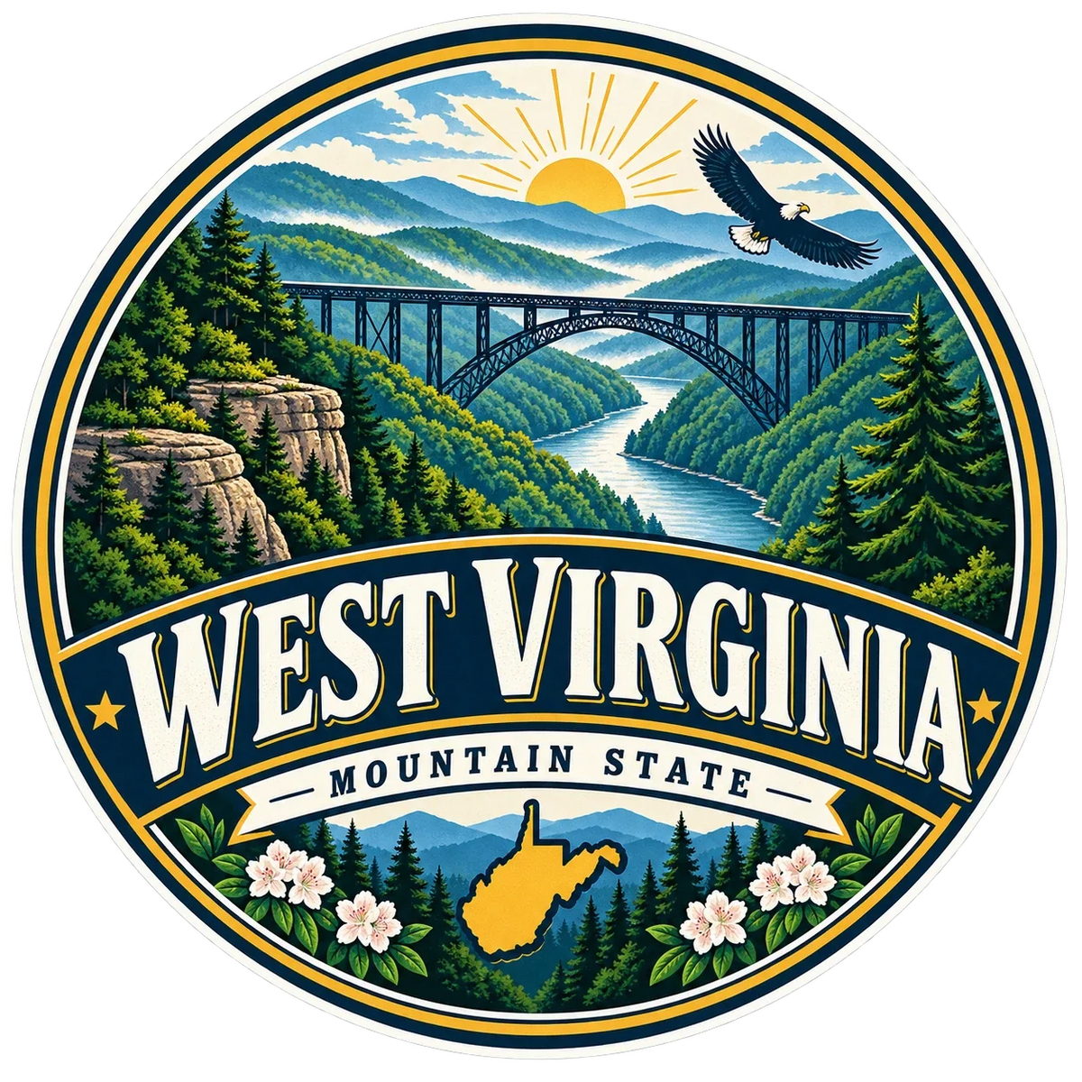 State Inspired T-Shirts - West Virginia