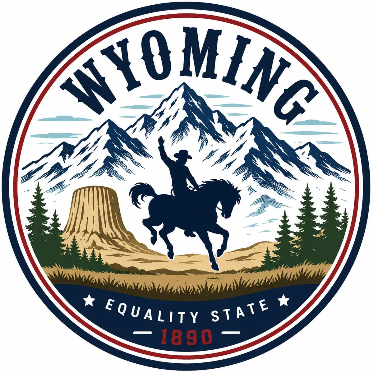 State Inspired T-Shirts - Wyoming