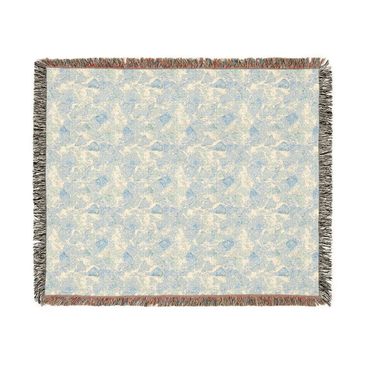 Maddison Shores Sea Glass Watercolor Woven Beach Blanket
