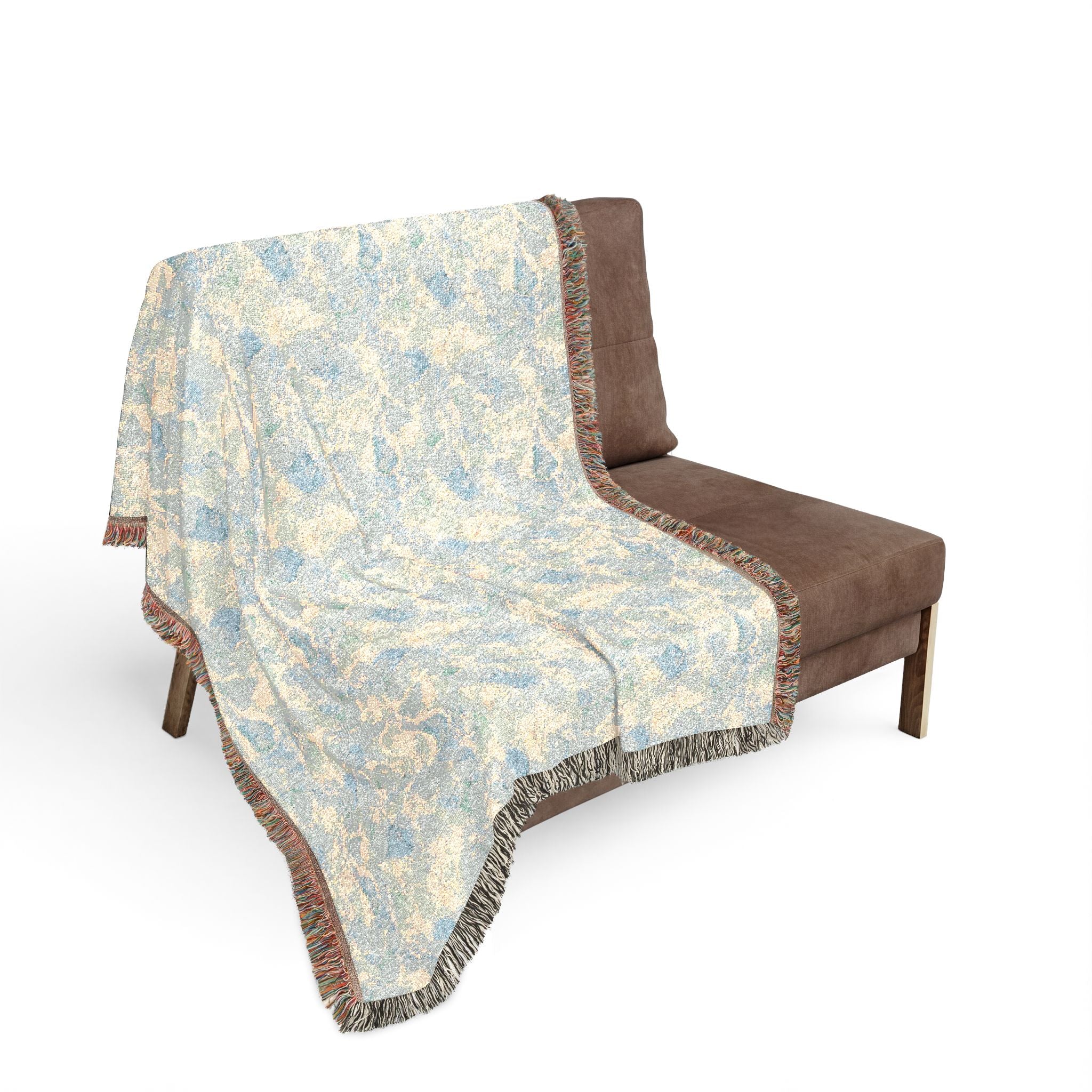 Maddison Shores Sea Glass Watercolor Woven Beach Blanket