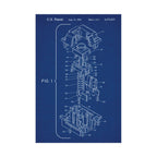 Mechanical Keyboard Switch Blueprint Poster – Vintage Patent Wall Art