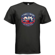 The People’s Precinct patriotic badge t-shirt design featuring a ballot box, stars, stripes, map marker, and the phrase Local Voices National Impact.